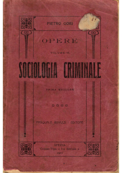 SOCIOLOGIA CRIMINALE