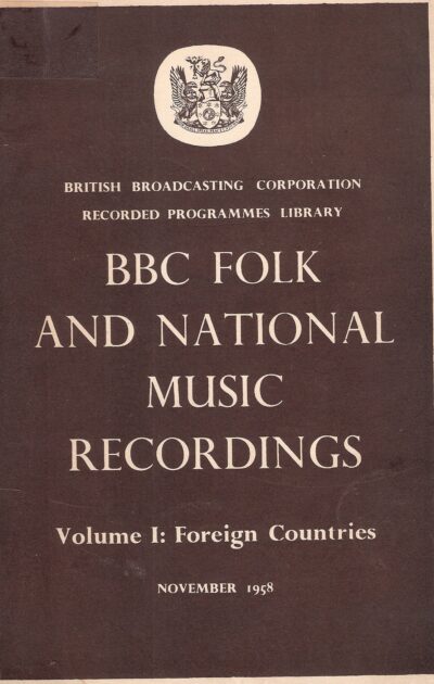 BBC FOLK AND NATIONAL MUSIC RECORDINGS