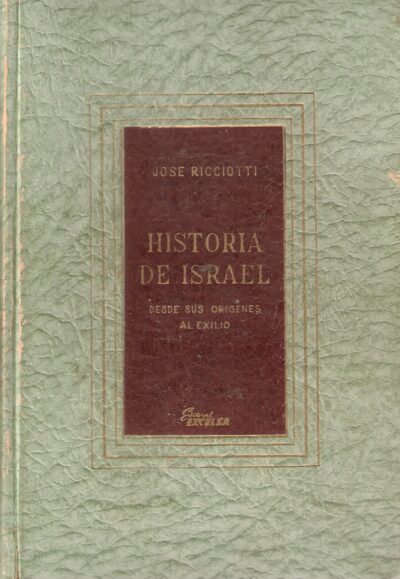 HISTORIA DE ISRAEL, tomo I. DE SUS ORIGENES AL EXILIO.