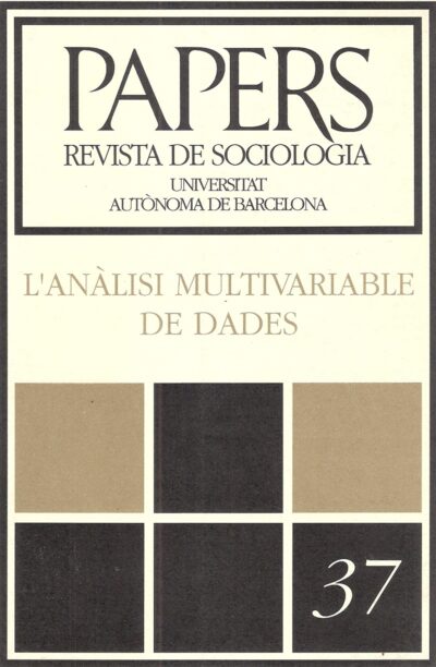 L`ANÀLISI MULTIVARIABLE DE DADES