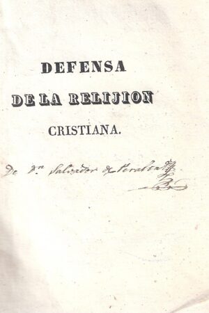 DEFENSA DE LA RELIGION CRISTIANA