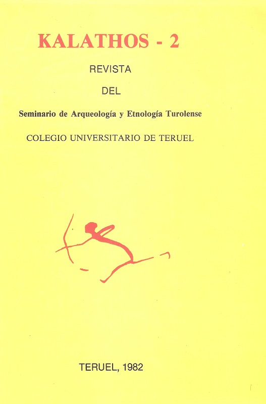 KALATHOS – 2. REVISTA DEL SEMINARIO DE ARQUEOLOGÍA Y ETNOLOGÍA TUROLENSE
