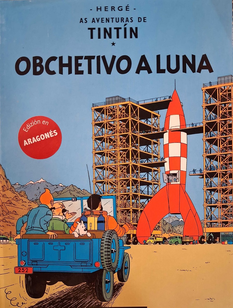TINTÍN. OBCHETIVO A LUNA (EDICIÓN EN ARAGONÉS)